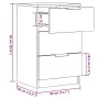 Mesita de noche madera de ingeniería envejecida 40x36x65 cm de , Mesitas de noche - Ref: Foro24-856932, Precio: 57,14 €, Desc...