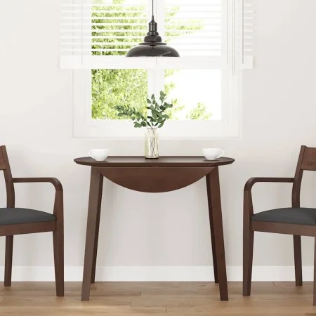 Mesa de comedor de madera maciza de caucho marrón by , Kitchen and dining tables - Ref: Foro24-4102528, Price: 133,83 €, Disc...