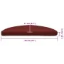 Alfombrilla autoadhesiva escalera 20 uds rojo 56x17x3 cm by , Stair mats - Ref: Foro24-3365671, Price: 40,81 €, Discount: %