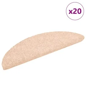 Alfombrilla autoadhesiva escalera 20 uds crema 56x17x3 cm de , Alfombrillas para escalones - Ref: Foro24-3365667, Precio: 43,...