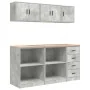 Armarios 6 uds para garaje madera de ingeniería ris hormigón by , Armarios industriales - Ref: Foro24-3328353, Price: 306,30 ...
