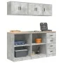 Armarios 6 uds para garaje madera de ingeniería ris hormigón by , Armarios industriales - Ref: Foro24-3328353, Price: 306,30 ...