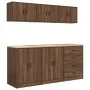 Garage Cabinets 6 pcs Brown Oak Engineered Wood de , Armarios industriales - Ref: Foro24-3328347, Precio: 405,58 €, Descuento: %