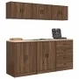 Garage Cabinets 6 pcs Brown Oak Engineered Wood de , Armarios industriales - Ref: Foro24-3328347, Precio: 405,58 €, Descuento: %