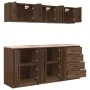 Garage Cabinets 6 pcs Brown Oak Engineered Wood de , Armarios industriales - Ref: Foro24-3328347, Precio: 405,58 €, Descuento: %