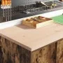 Armarios 6 uds para garaje madera ingeniería roble ahumado by , Armarios industriales - Ref: Foro24-3328345, Price: 439,77 €,...
