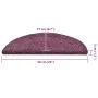 Alfombrilla escalera 30 uds morado oscuro 56x17x3 cm de , Alfombrillas para escalones - Ref: Foro24-3365811, Precio: 127,79 €...