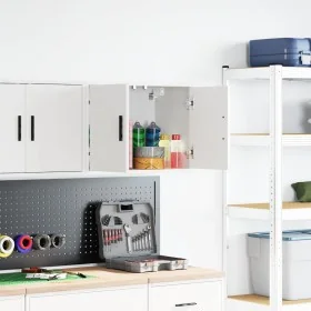 Armario de pared para garaje madera de ingeniería blanco by , Armarios industriales - Ref: Foro24-860643, Price: 50,03 €, Dis...