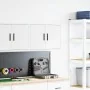 Armario de pared para garaje madera de ingeniería blanco von , Armarios industriales - Ref: Foro24-860643, Preis: 50,03 €, Ra...