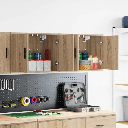 Armarios de pared 2 uds para garaje madera de ingeniería by , Armarios industriales - Ref: Foro24-860648, Price: 75,96 €, Dis...