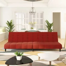 Sofá cama de 2 plazas terciopelo color vino tinto by , Sofas - Ref: Foro24-375768, Price: 242,40 €, Discount: %