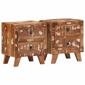 Mesilla de noche 2 uds 40x32x46 cm madera maciza reciclada by , Nightstands - Ref: Foro24-4104514, Price: 226,65 €, Discount: %