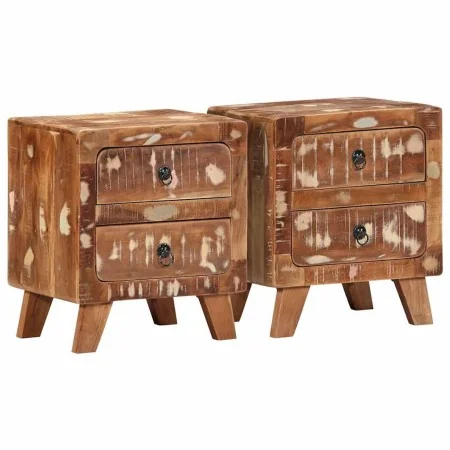 Mesilla de noche 2 uds 40x32x46 cm madera maciza reciclada by , Nightstands - Ref: Foro24-4104514, Price: 226,65 €, Discount: %