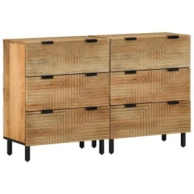 Aparadores 2 uds. madera maciza de mango marrón 60x33x75 cm von , Schließfächer und Lagerschränke - Ref: Foro24-3310004, Prei...
