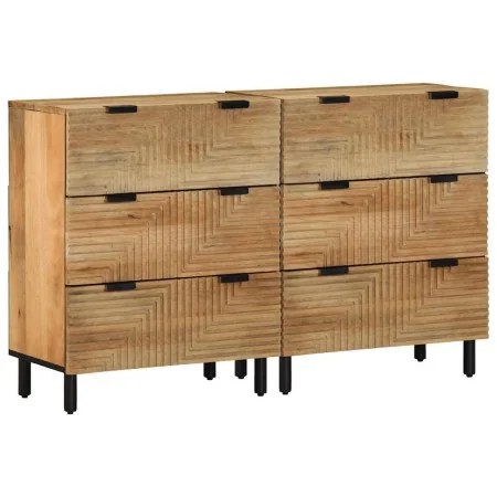 Aparadores 2 uds. madera maciza de mango marrón 60x33x75 cm von , Schließfächer und Lagerschränke - Ref: Foro24-3310004, Prei...