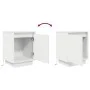 Mesillas de noche con luces LED 2 uds blanco 38x34x50 cm de , Mesitas de noche - Ref: Foro24-861266, Precio: 83,70 €, Descuen...
