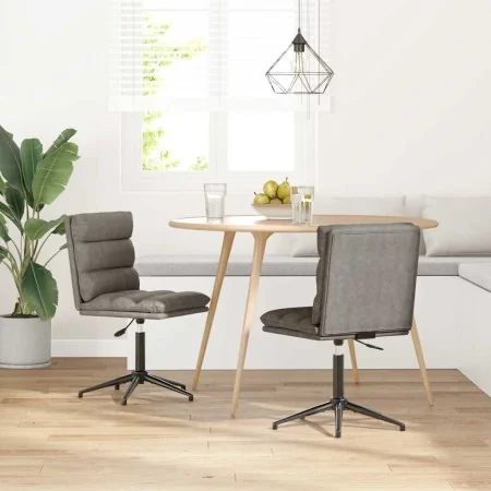 Sillas de comedor 2 unidades cuero sintético gris by , dining chairs - Ref: Foro24-3315407, Price: 127,10 €, Discount: %