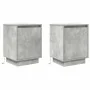 Mesitas de noche con luces LED 2 uds gris hormigón 38x34x50 cm by , Nightstands - Ref: Foro24-861272, Price: 84,12 €, Discoun...