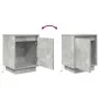 Mesitas de noche con luces LED 2 uds gris hormigón 38x34x50 cm by , Nightstands - Ref: Foro24-861272, Price: 84,12 €, Discoun...
