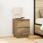Mesitas de noche con luces LED 2 uds roble artisan 38x34x50 cm by , Nightstands - Ref: Foro24-861300, Price: 108,40 €, Discou...
