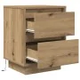 Mesitas de noche con luces LED 2 uds roble artisan 38x34x50 cm by , Nightstands - Ref: Foro24-861300, Price: 108,40 €, Discou...