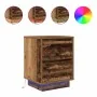 Mesillas de noche con luces LED 2 uds madera vieja 38x34x50 cm by , Nightstands - Ref: Foro24-861298, Price: 97,99 €, Discoun...
