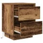 Mesillas de noche con luces LED 2 uds madera vieja 38x34x50 cm by , Nightstands - Ref: Foro24-861298, Price: 97,99 €, Discoun...