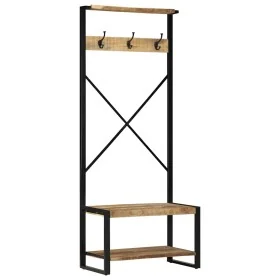 Perchero de madera maciza de mango rugoso 80x40x190 cm by , Shelves and shelves - Ref: Foro24-4015961, Price: 152,76 €, Disco...