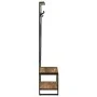 Perchero de madera maciza de mango rugoso 80x40x190 cm | Tu tienda online para hogar, jardín y más Foro24.es
