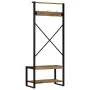 Perchero de madera maciza de mango rugoso 80x40x190 cm | Tu tienda online para hogar, jardín y más Foro24.es