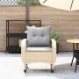 Silla mecedora de jardín con cojines ratán sintético beige von , Gartenstühle - Ref: Foro24-4104196, Preis: 118,24 €, Rabatt: %