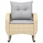 Silla mecedora de jardín con cojines ratán sintético beige von , Gartenstühle - Ref: Foro24-4104196, Preis: 118,24 €, Rabatt: %