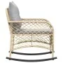 Silla mecedora de jardín con cojines ratán sintético beige von , Gartenstühle - Ref: Foro24-4104196, Preis: 118,24 €, Rabatt: %
