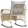 Silla mecedora de jardín con cojines ratán sintético beige von , Gartenstühle - Ref: Foro24-4104196, Preis: 118,24 €, Rabatt: %