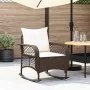 Silla mecedora de jardín con cojines ratán sintético marrón von , Gartenstühle - Ref: Foro24-4104194, Preis: 118,24 €, Rabatt: %