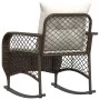 Silla mecedora de jardín con cojines ratán sintético marrón von , Gartenstühle - Ref: Foro24-4104194, Preis: 118,24 €, Rabatt: %