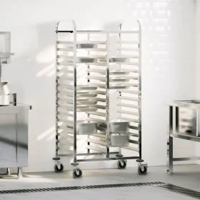 Carro con bandejas y 32 contenedores GN 75x55x162,5 cm by , Kitchen and dining carts - Ref: Foro24-4108072, Price: 223,18 €, ...
