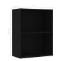 Estantería de 2 niveles madera contrachapada negro 60x30x76,5cm by , Bookcases and shelves - Ref: Foro24-800964, Price: 46,10...