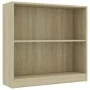 Estantería de madera contrachapada color roble 80x24x75 cm de , Librerías y estanterías - Ref: Foro24-800894, Precio: 46,21 €...