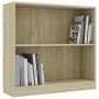 Estantería de madera contrachapada color roble 80x24x75 cm de , Librerías y estanterías - Ref: Foro24-800894, Precio: 46,21 €...
