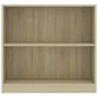 Estantería de madera contrachapada color roble 80x24x75 cm de , Librerías y estanterías - Ref: Foro24-800894, Precio: 46,21 €...
