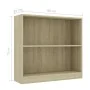 Estantería de madera contrachapada color roble 80x24x75 cm de , Librerías y estanterías - Ref: Foro24-800894, Precio: 46,21 €...