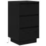 Mesilla de noche con luces LED negro38x34x65 cm | Tu tienda online para hogar, jardín y más Foro24.es