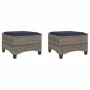 Taburetes de jardín con cojines 2 uds gris 55x55x36 cm von , Hocker für den Außenbereich - Ref: Foro24-4108252, Preis: 126,70...