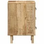 Mesilla de noche 2 uds 37x32x50 cm madera mango rugosa | Tu tienda online para hogar, jardín y más Foro24.es