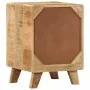 Mesilla de noche 2 uds 37x32x50 cm madera mango rugosa | Tu tienda online para hogar, jardín y más Foro24.es