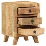Mesilla de noche 2 uds 37x32x50 cm madera mango rugosa | Tu tienda online para hogar, jardín y más Foro24.es