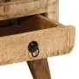 Mesilla de noche 2 uds 37x32x50 cm madera mango rugosa | Tu tienda online para hogar, jardín y más Foro24.es