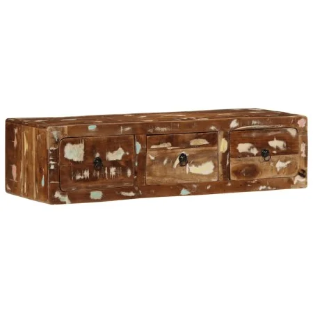 Mueble de TV de pared madera maciza reciclada 100x32x25 cm by , CD and DVD storage - Ref: Foro24-4104528, Price: 163,05 €, Di...