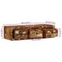 Mueble de TV de pared madera maciza reciclada 100x32x25 cm by , CD and DVD storage - Ref: Foro24-4104528, Price: 163,05 €, Di...